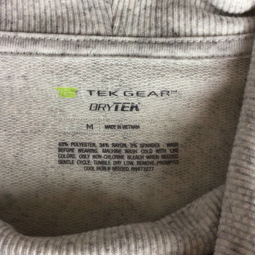 Tek Gear | Heathered White Cowl Neck Pullover DryTek Shirt M - Picture 4 of 5